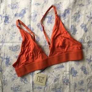 BNWT Baserange Triangle Bra in Red Orange
